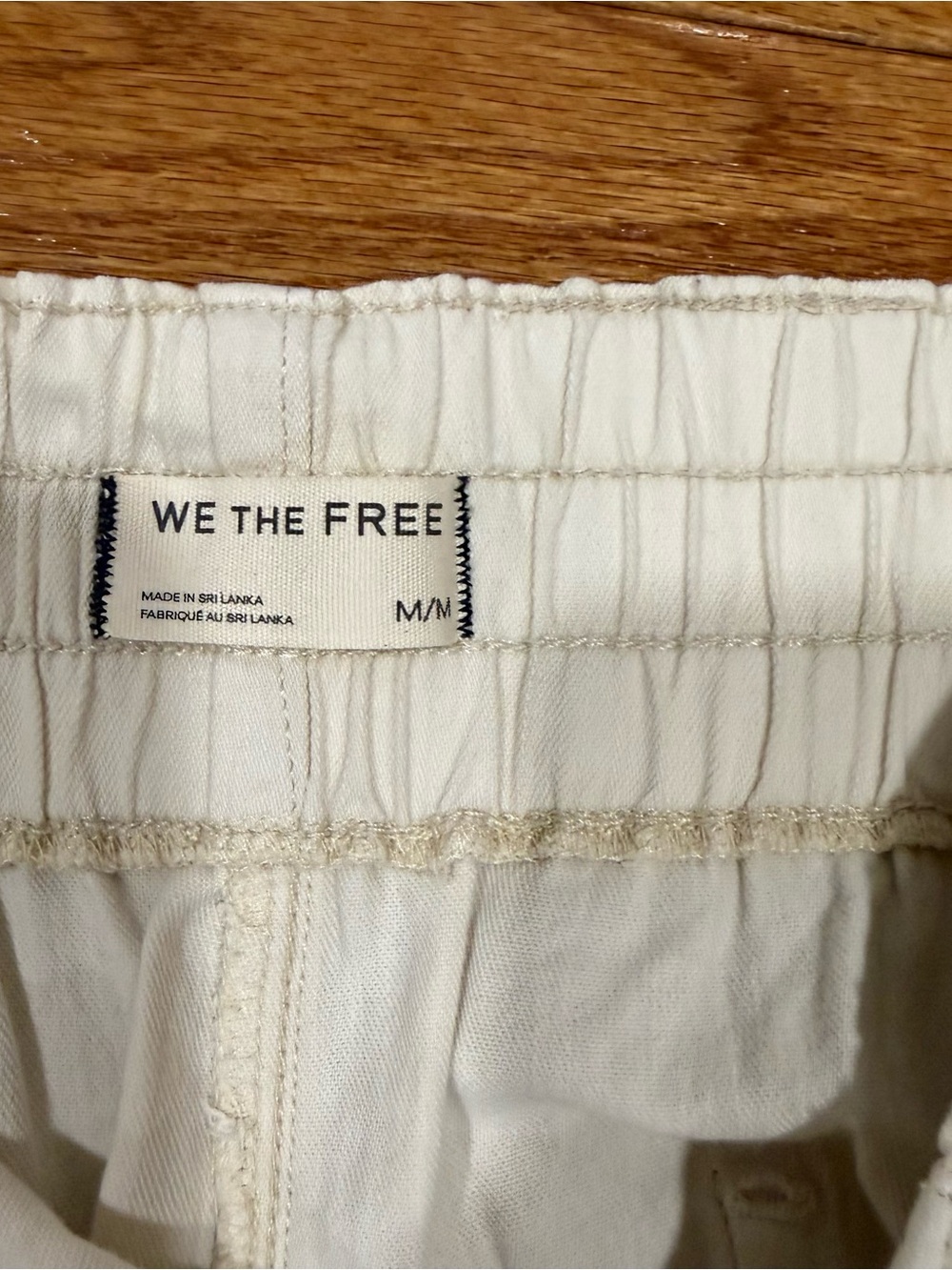 We The Free Wide Leg Cream Pants - Picture 3 of 5